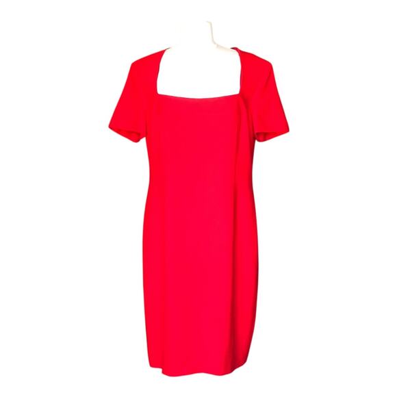Boss Dresses & Skirts - Hugo Boss Domingana Red Square Neck Sheath Dress Women's Size 10 US NWT